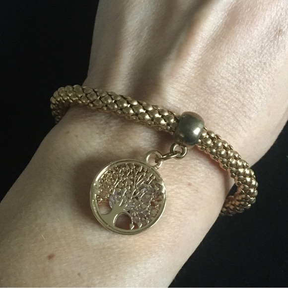Tree of Life Golden Copper Tone Bracelet - Picture 1 of 7